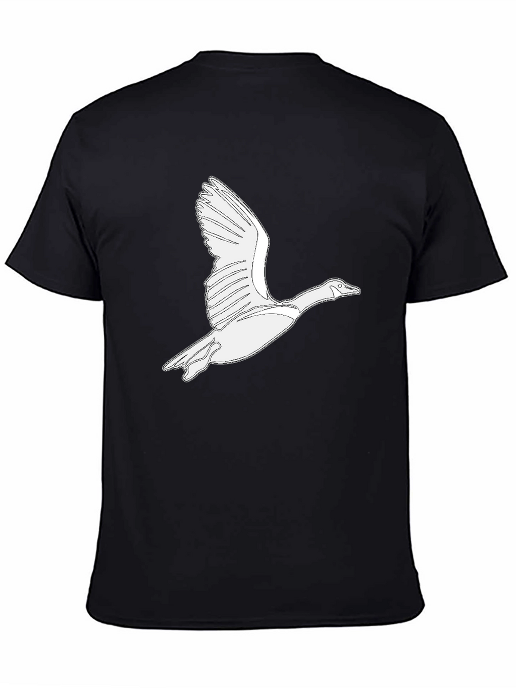 Flying Goose Graphic Black T-Shirt - Cool Bird Tee