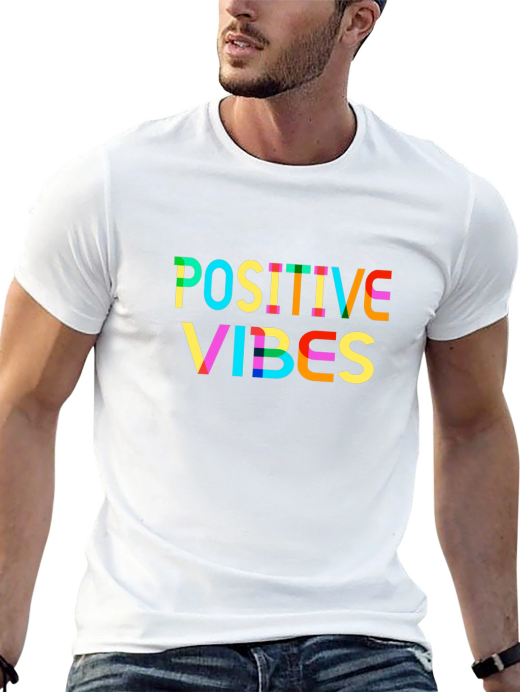 Positive Vibes Graphic Tee - Stylish Black T-Shirt