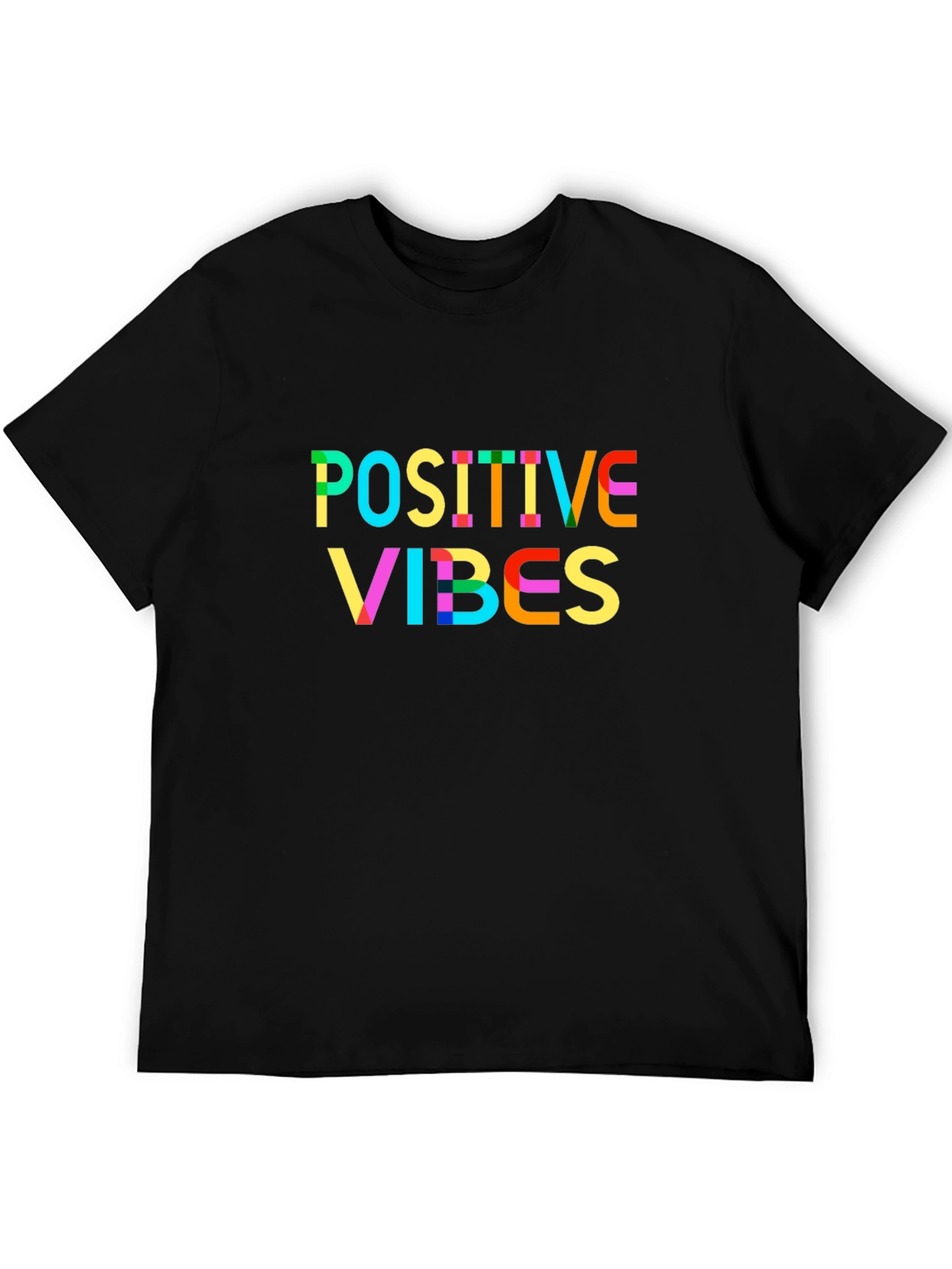 Positive Vibes Graphic Tee - Stylish Black T-Shirt