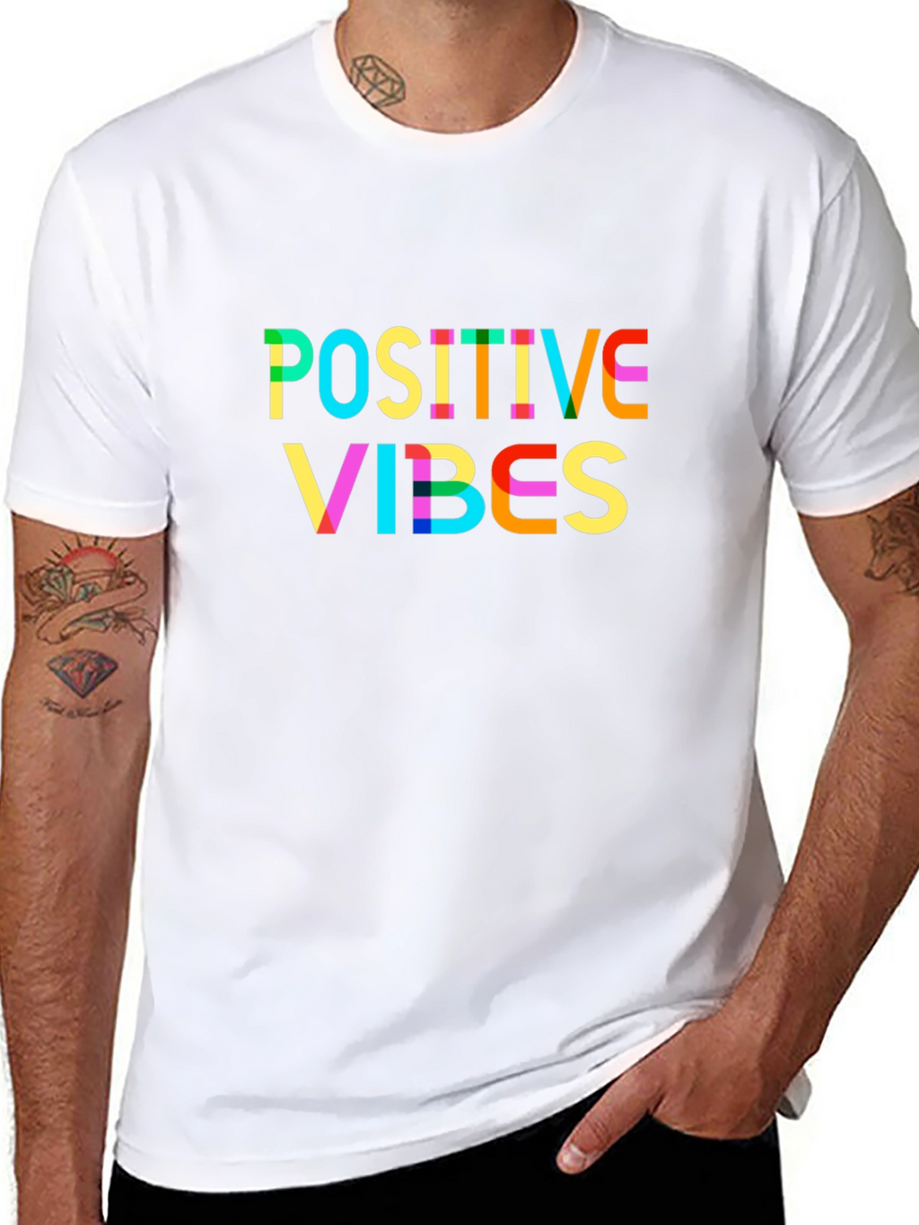 Positive Vibes Graphic Tee - Stylish Black T-Shirt