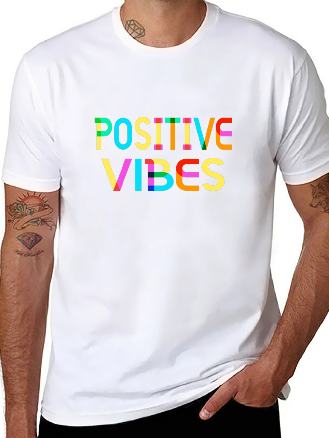 Positive Vibes Graphic Tee - Stylish Black T-Shirt