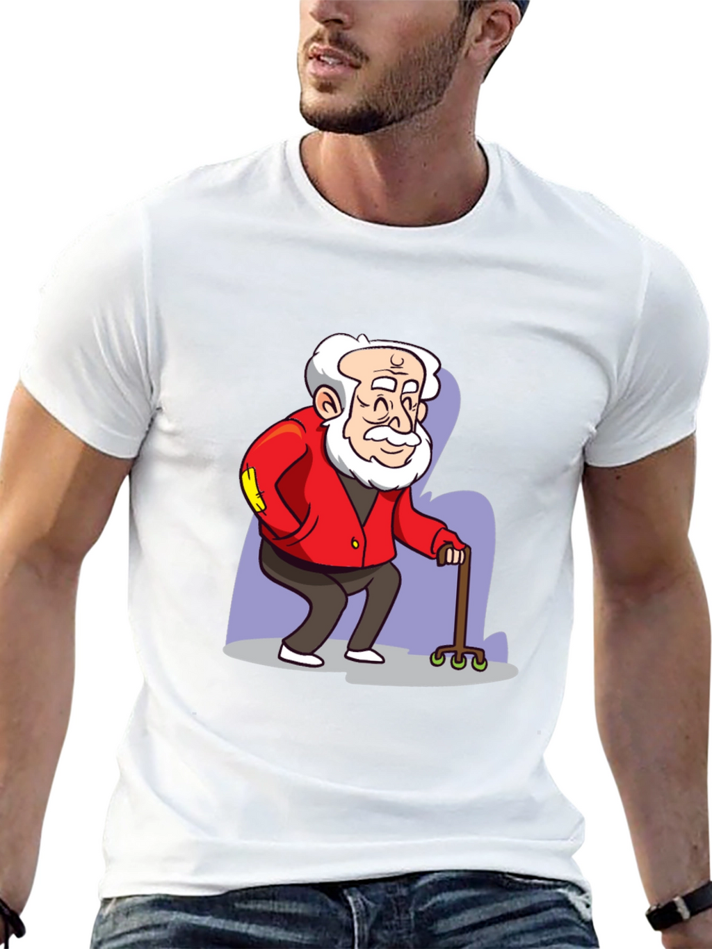 Cartoon Grandpa Graphic Tee