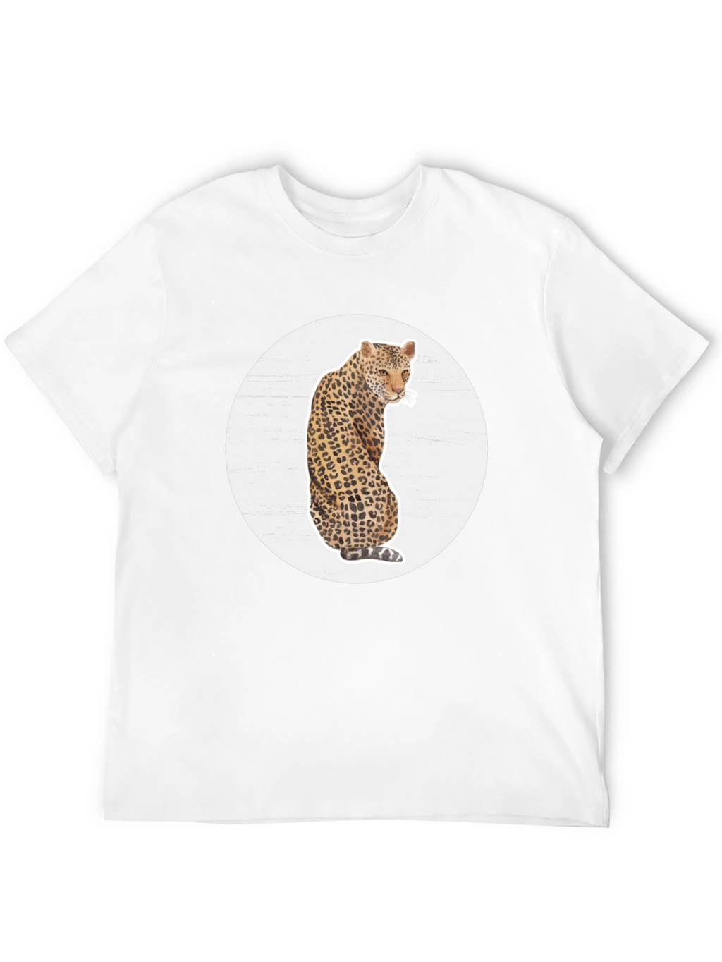Leopard Print Graphic Tee - Stylish Mens T-Shirt