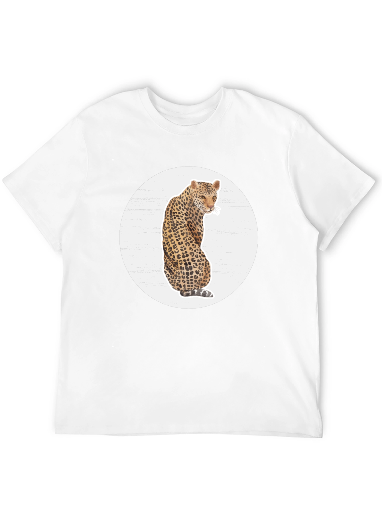 Leopard Print Graphic Tee - Stylish Mens T-Shirt