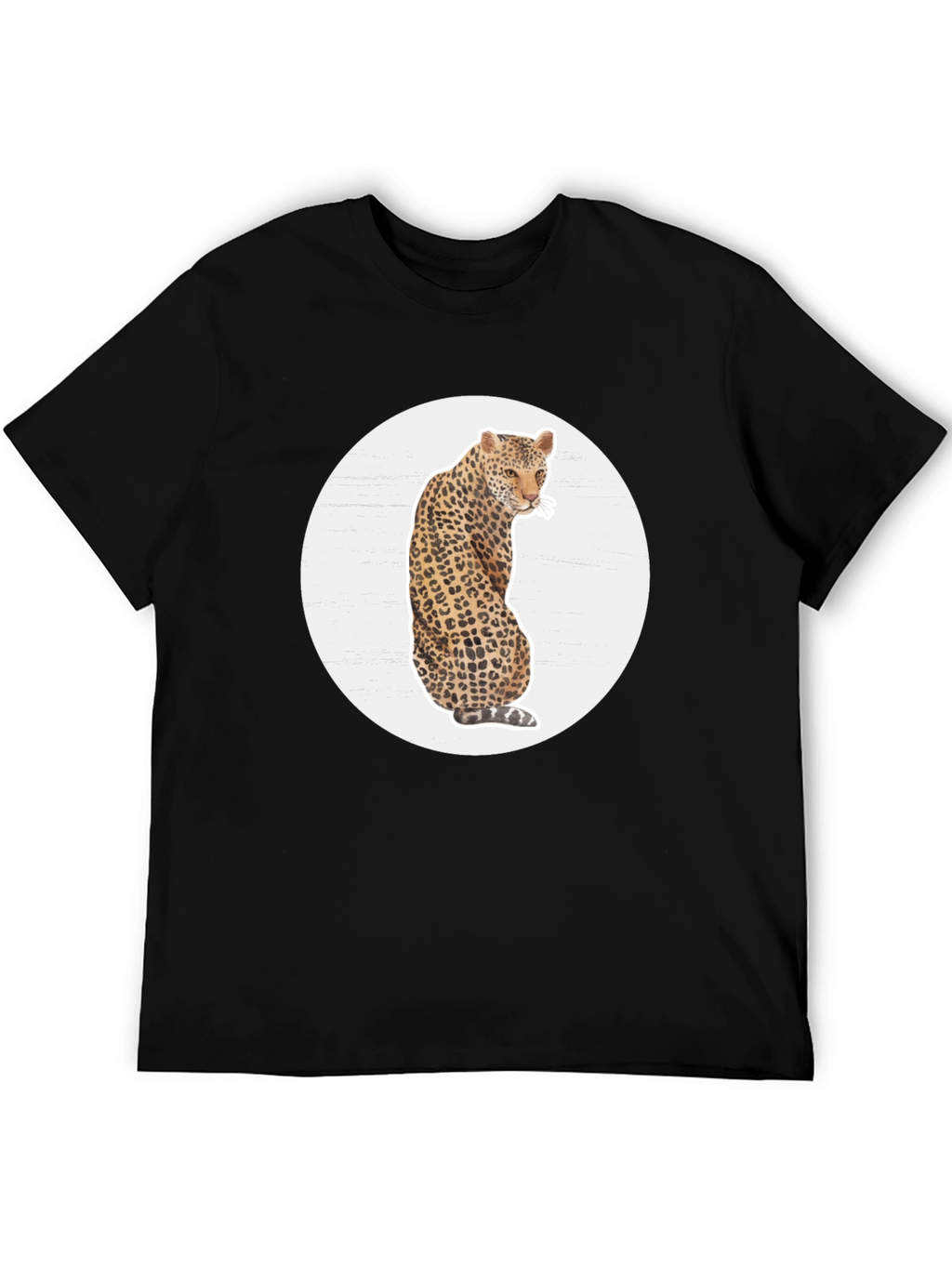 Leopard Print Graphic Tee - Stylish Mens T-Shirt