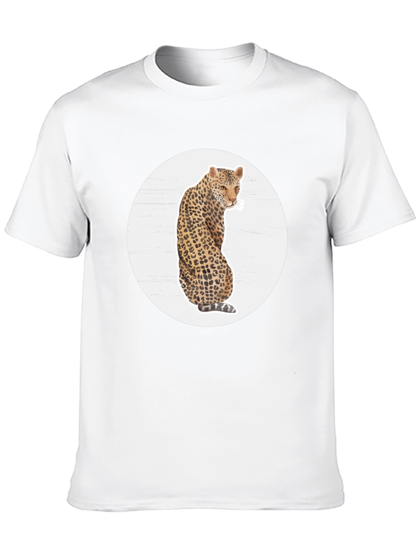 Leopard Print Graphic Tee - Stylish Mens T-Shirt