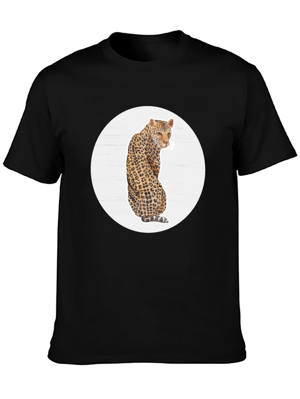 Leopard Print Graphic Tee - Stylish Mens T-Shirt