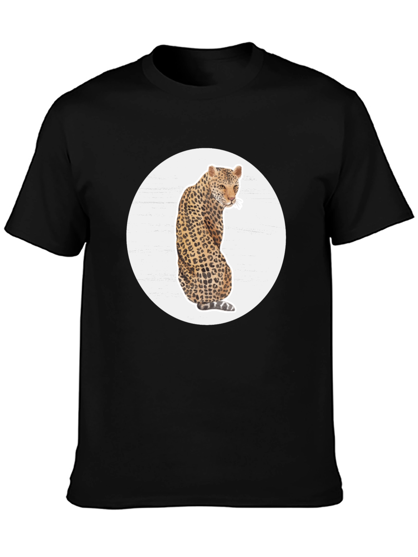 Leopard Print Graphic Tee - Stylish Mens T-Shirt