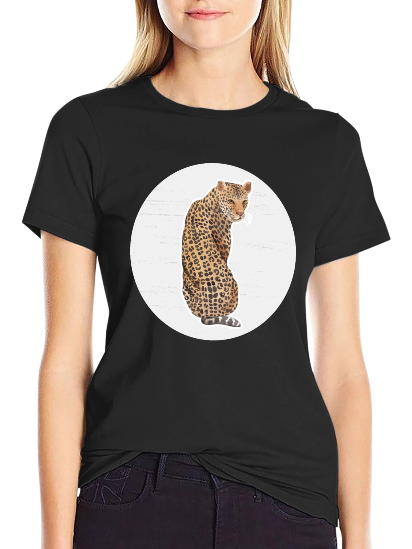 Leopard Print Graphic Tee - Stylish Mens T-Shirt