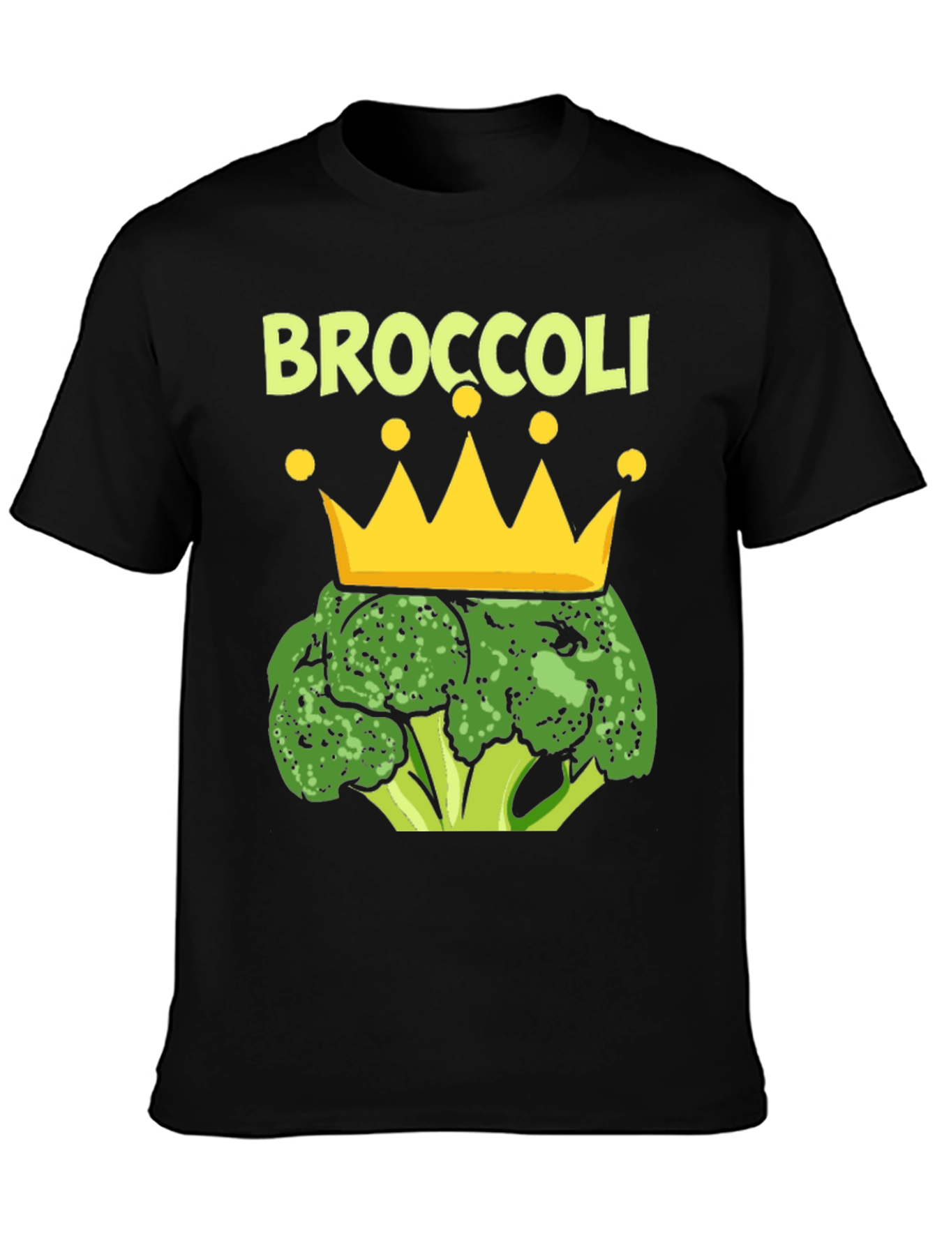Broccoli King T-Shirt Funny Vegan Graphic Tee