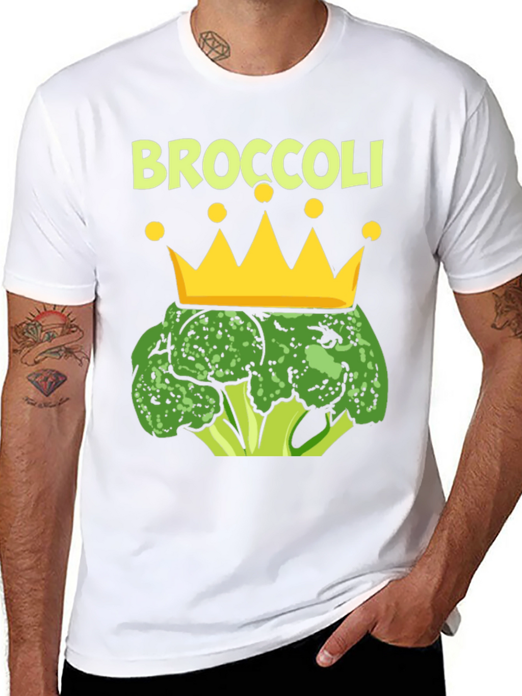 Broccoli King T-Shirt Funny Vegan Graphic Tee
