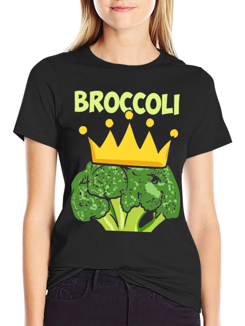 Broccoli King T-Shirt Funny Vegan Graphic Tee