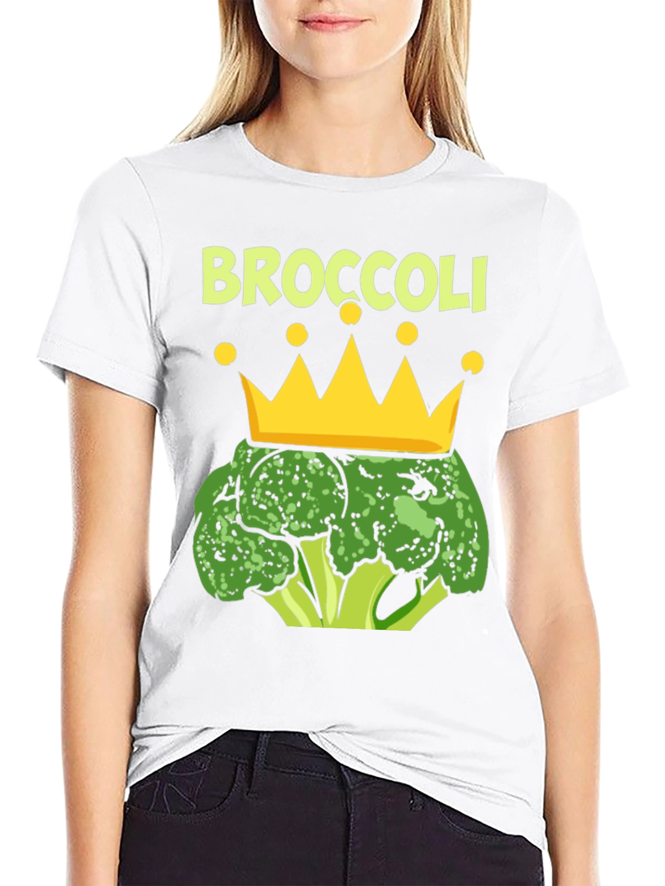 Broccoli King T-Shirt Funny Vegan Graphic Tee
