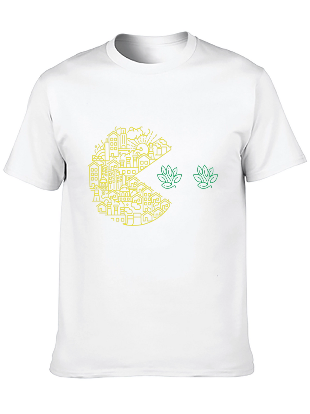Urban Pac-Man T-Shirt: Cityscape Graphic Tee