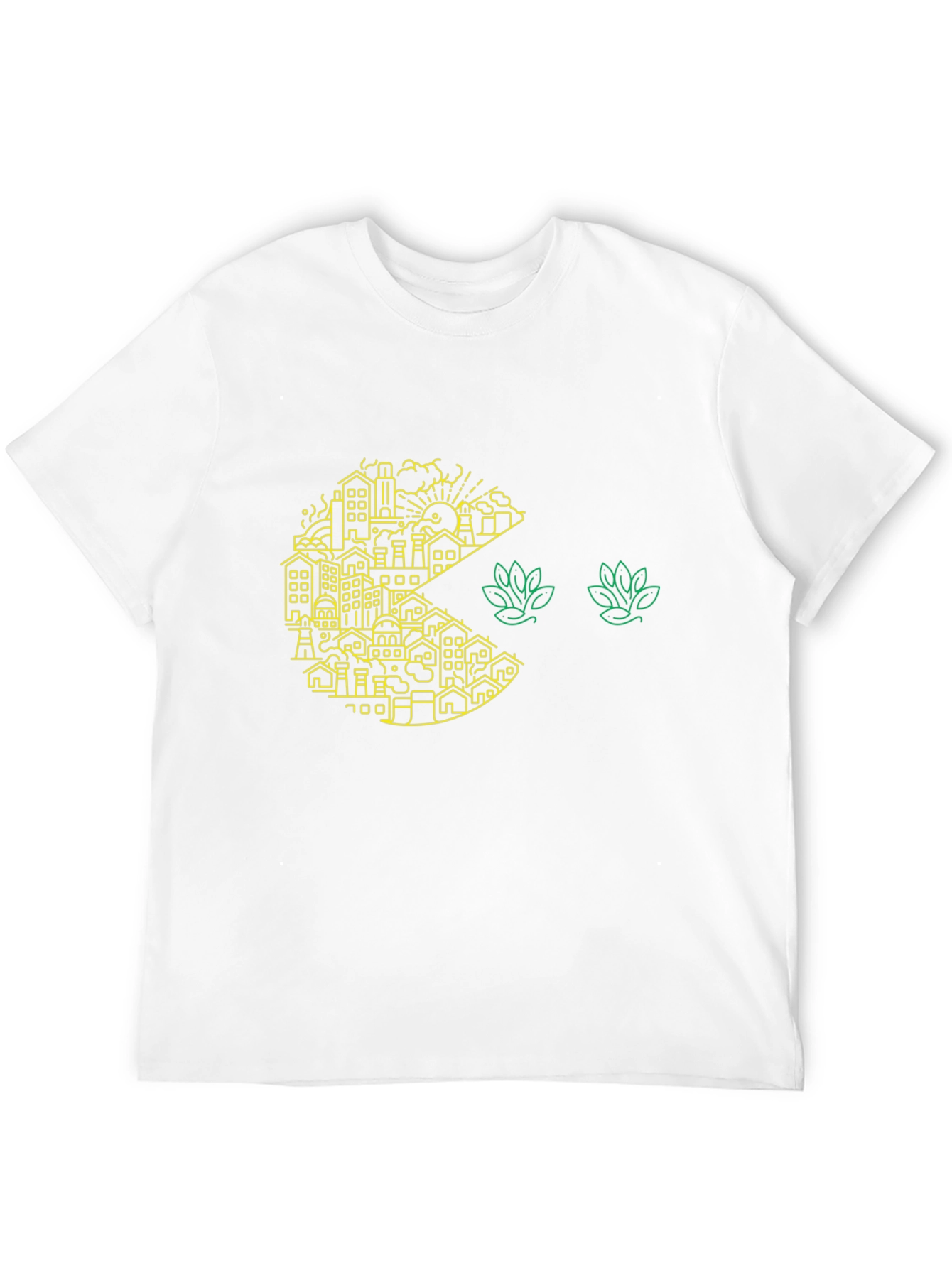 Urban Pac-Man T-Shirt: Cityscape Graphic Tee