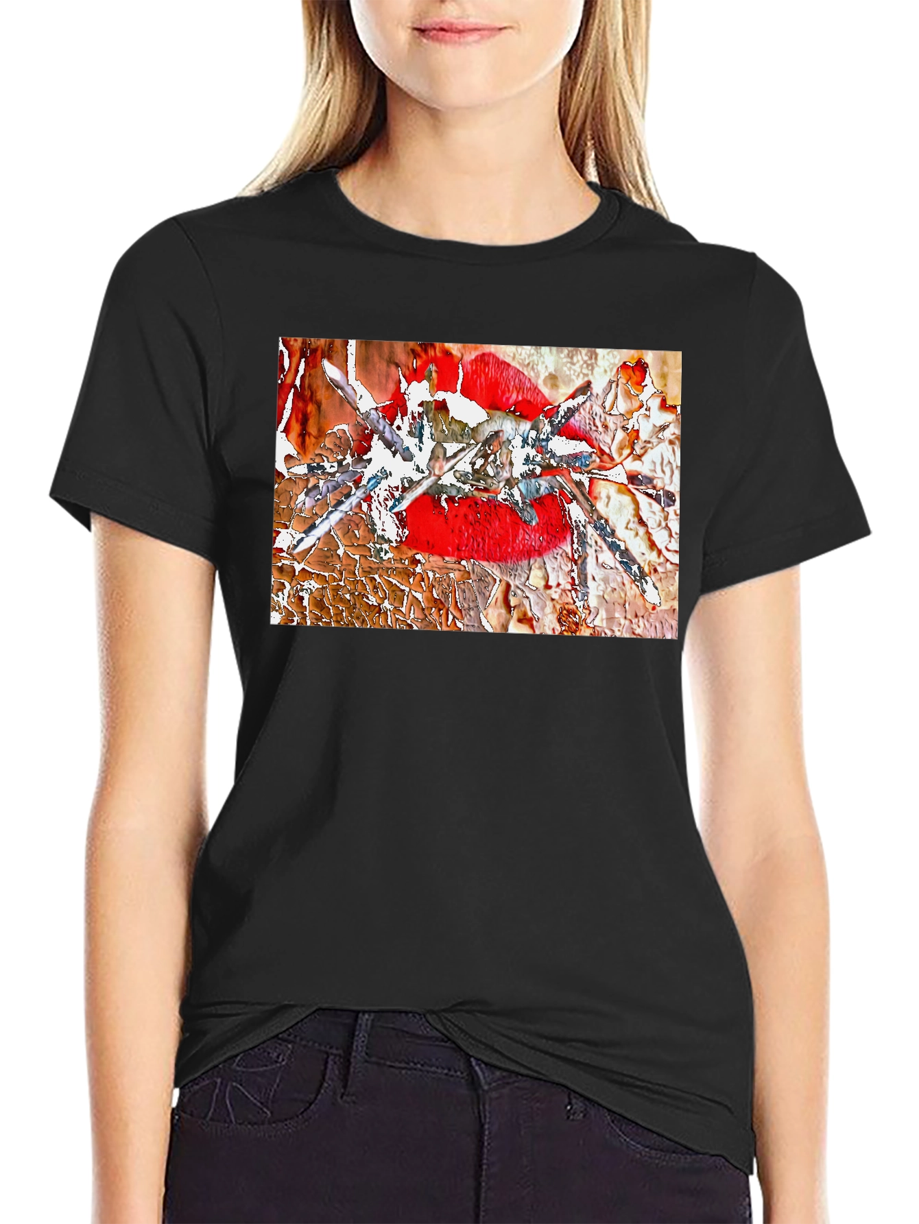 Edgy Lip Art Graphic Tee - Bold & Unique