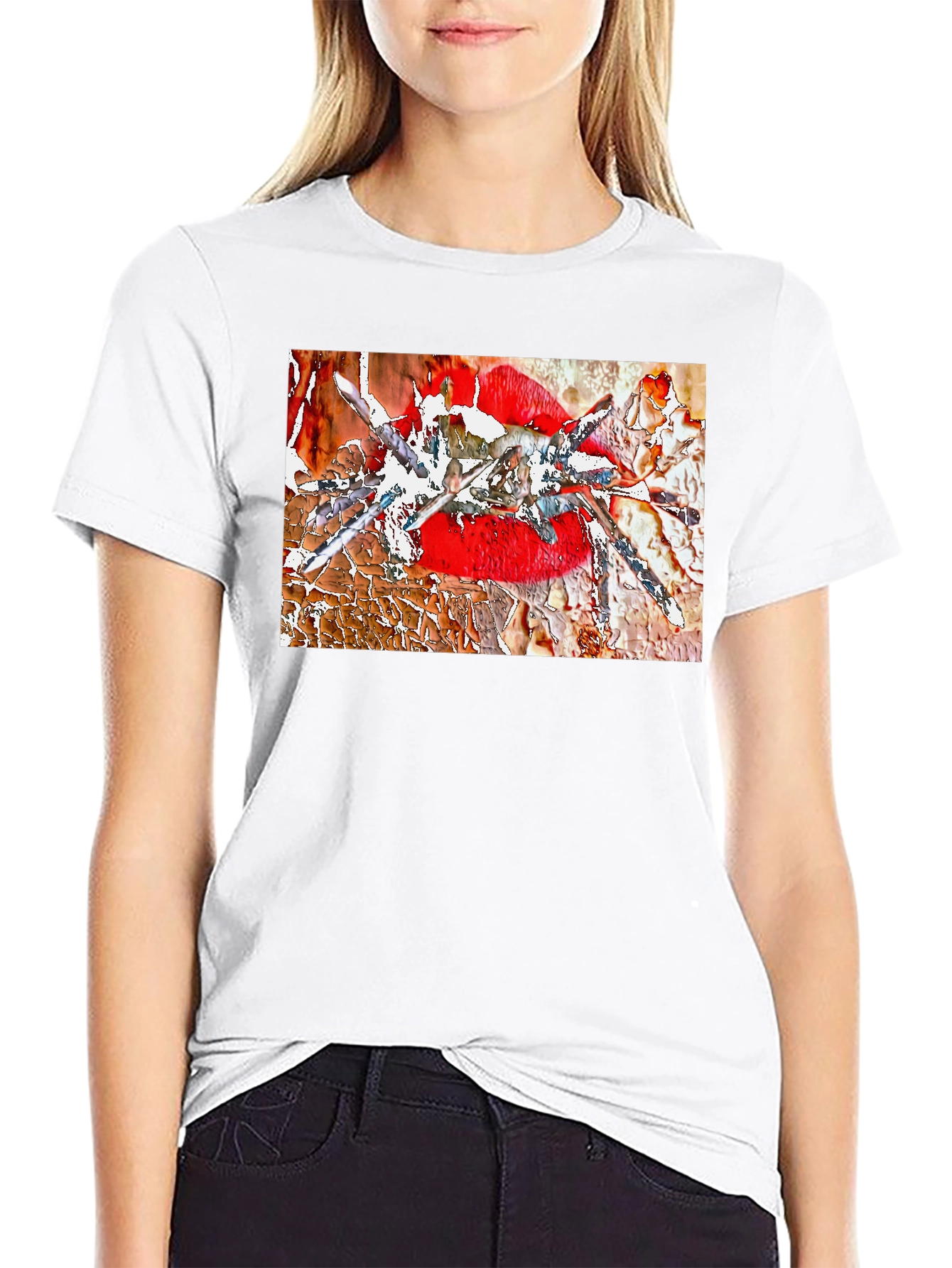 Edgy Lip Art Graphic Tee - Bold & Unique