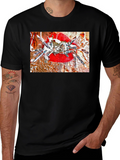 Edgy Lip Art Graphic Tee - Bold & Unique