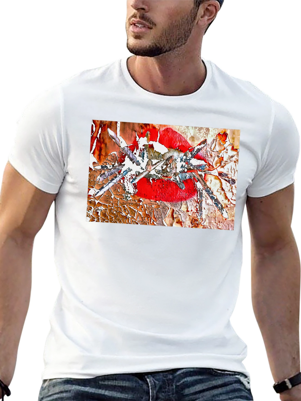 Edgy Lip Art Graphic Tee - Bold & Unique