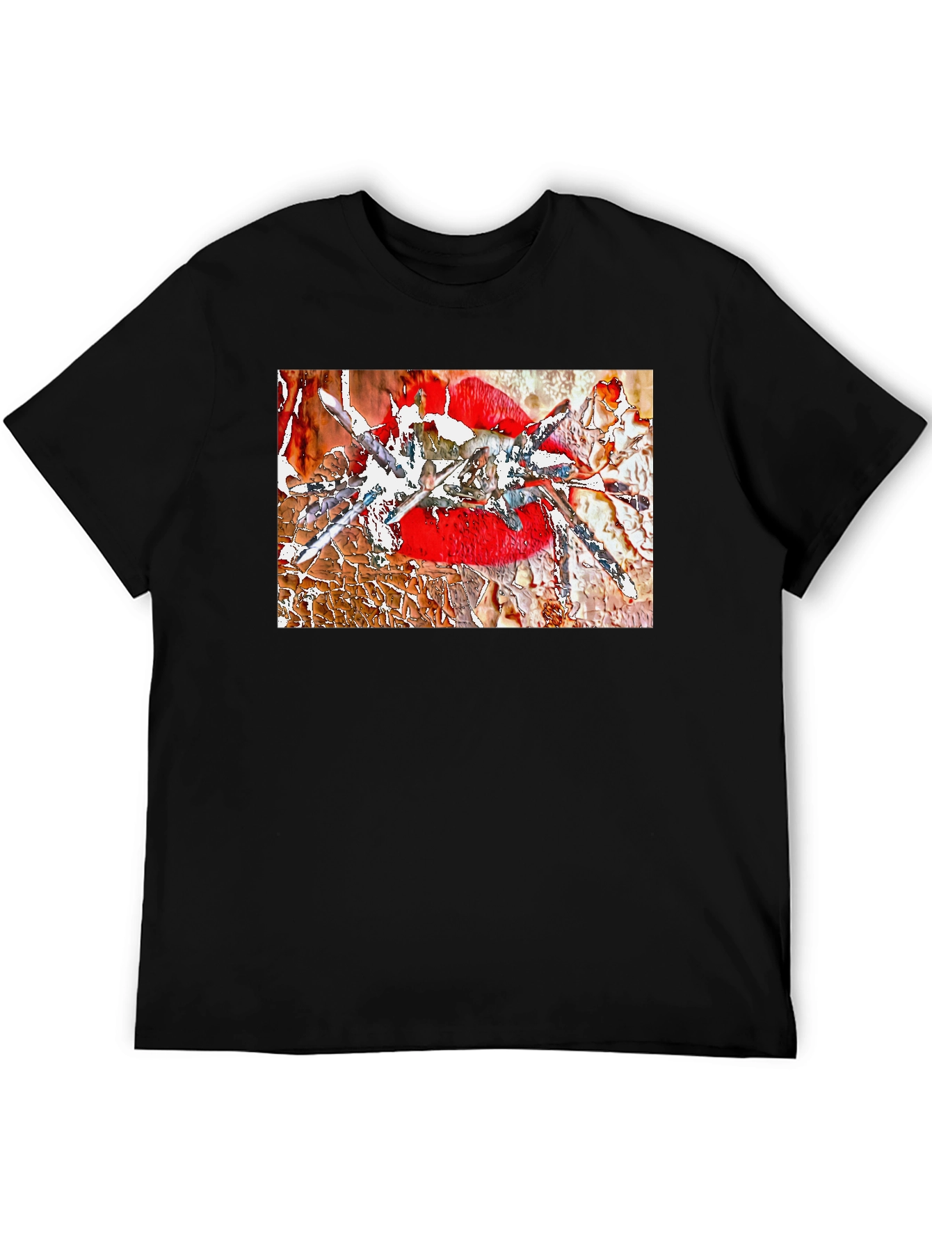 Edgy Lip Art Graphic Tee - Bold & Unique