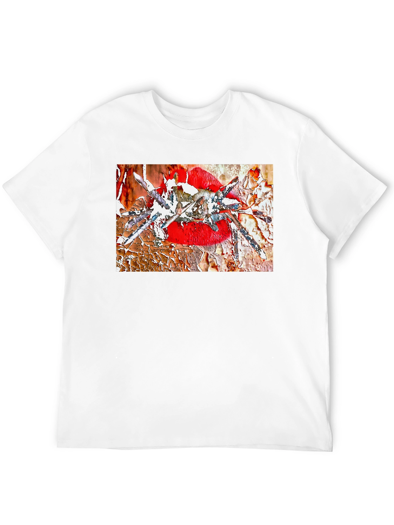 Edgy Lip Art Graphic Tee - Bold & Unique