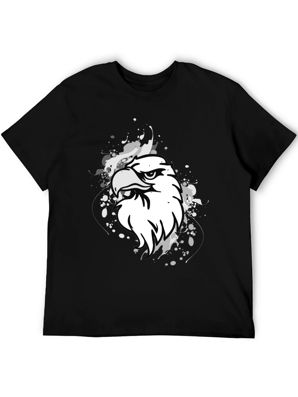 Bold Eagle Graphic Print Black T-Shirt