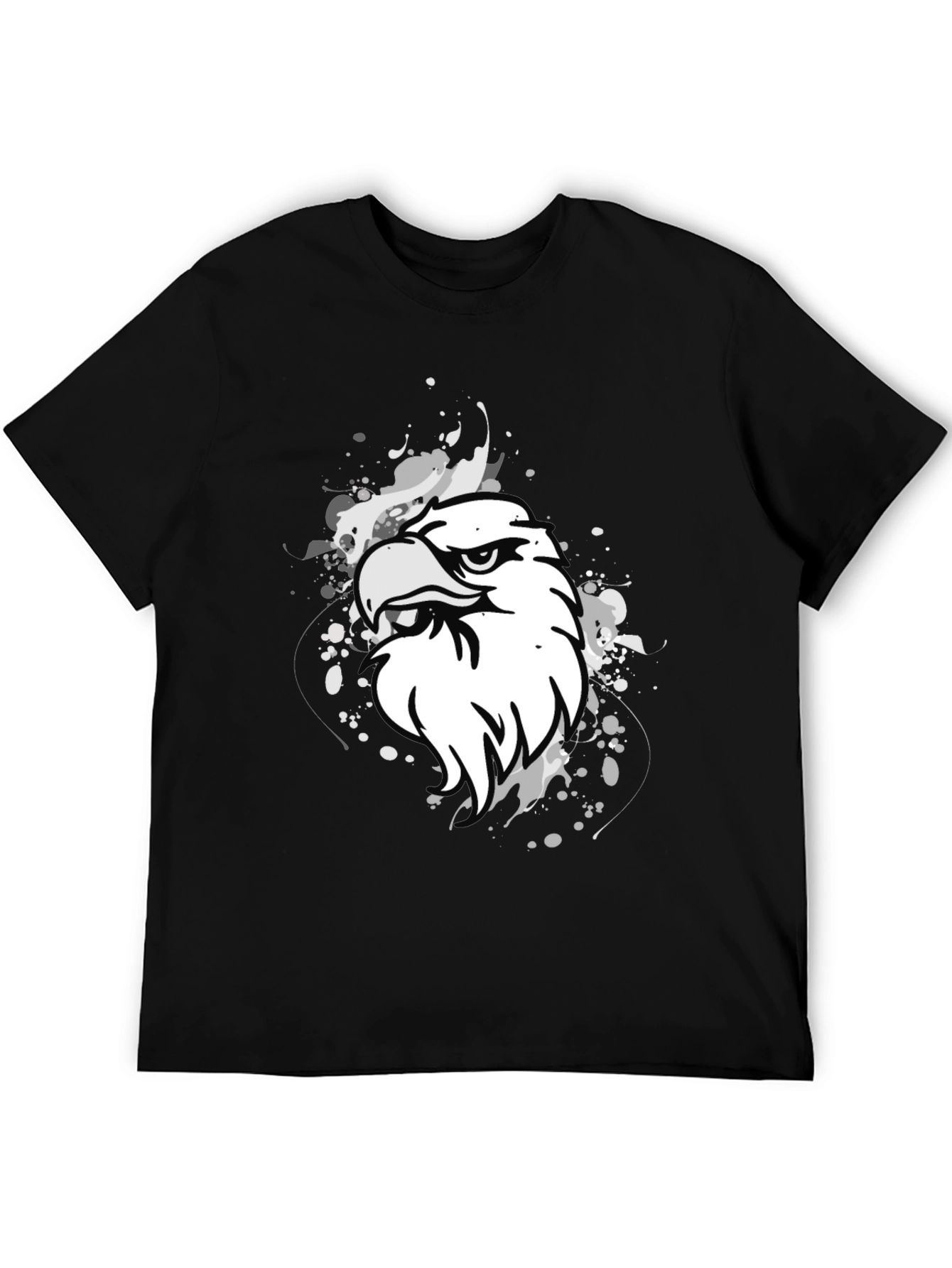 Bold Eagle Graphic Print Black T-Shirt