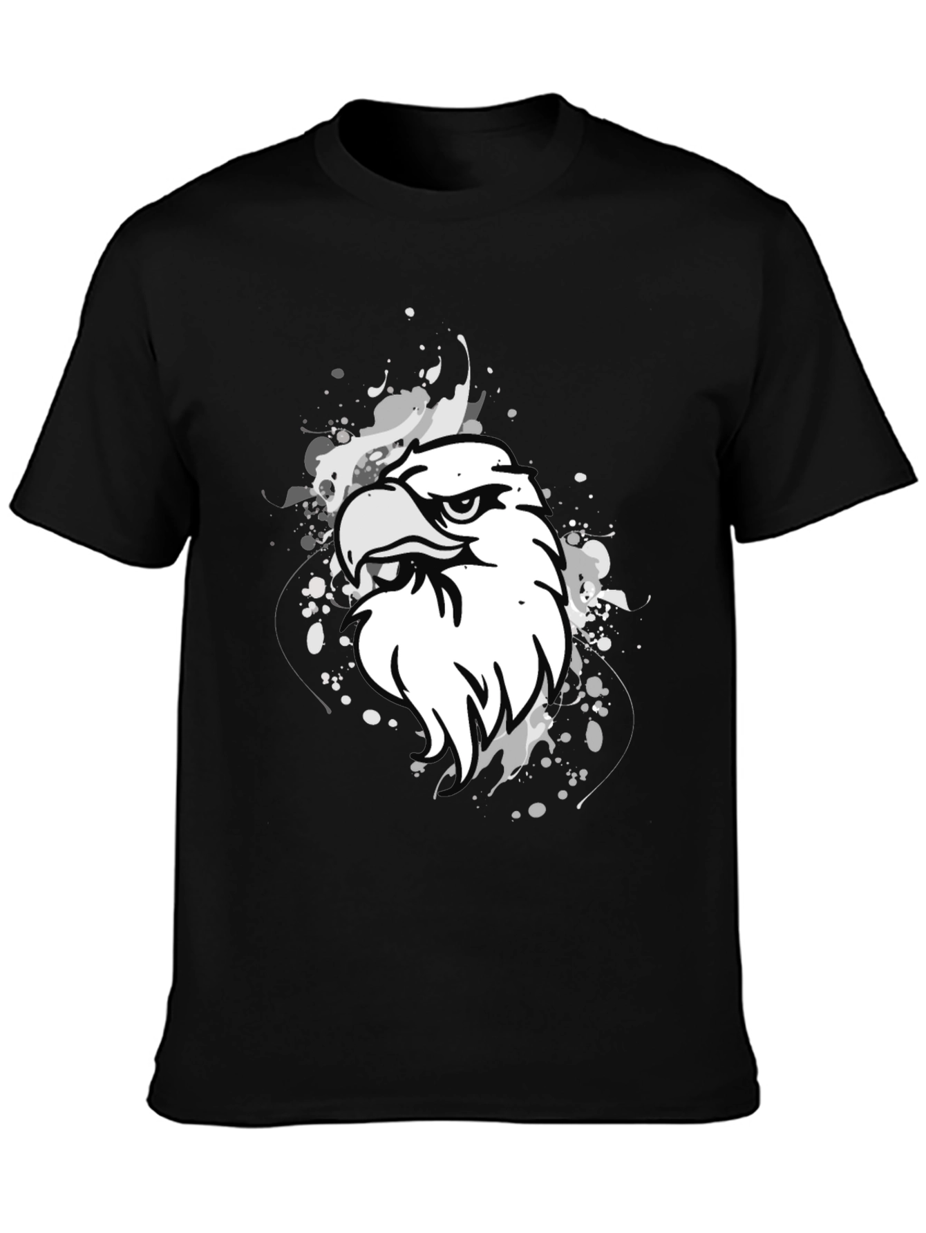 Bold Eagle Graphic Print Black T-Shirt