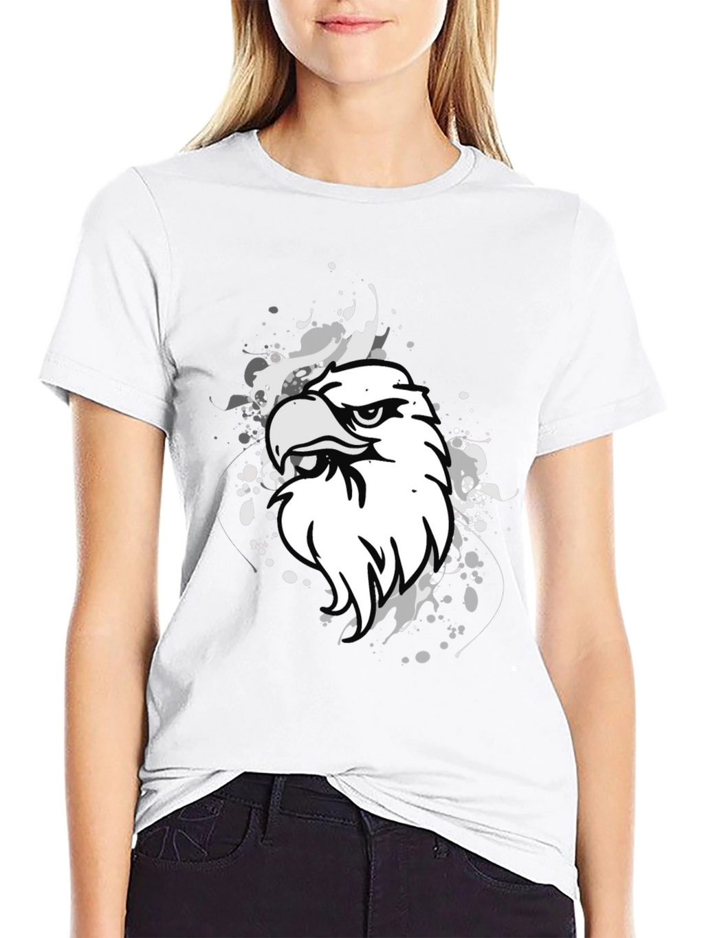 Bold Eagle Graphic Print Black T-Shirt