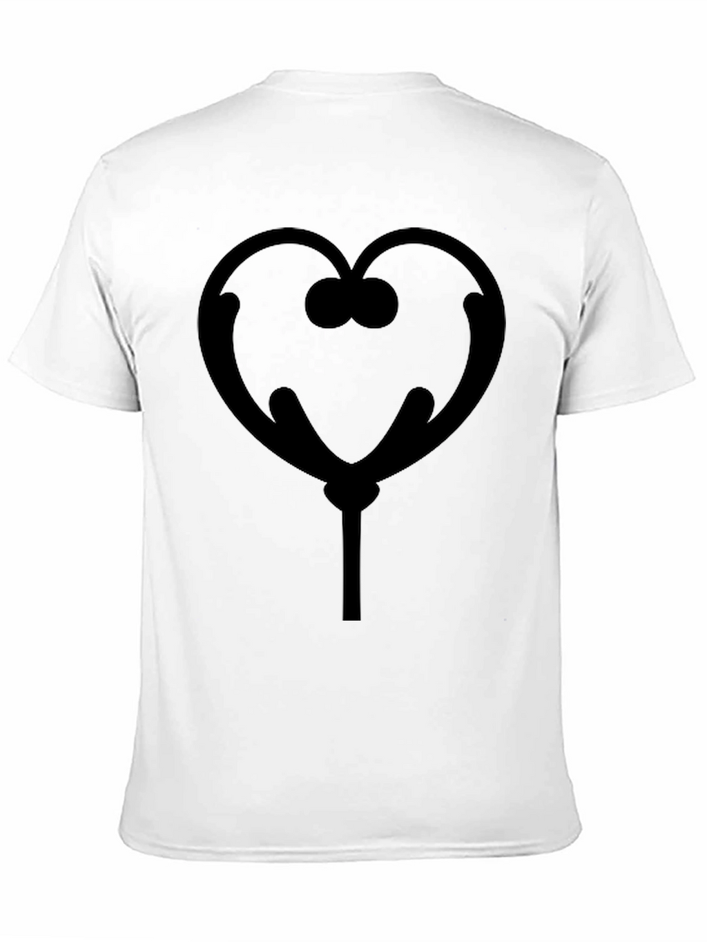 Heart Lollipop Graphic Tee - Stylish Black T-Shirt