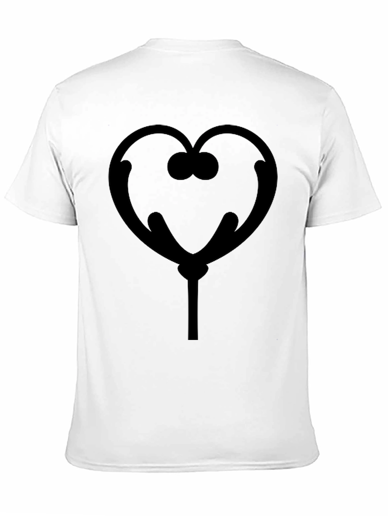 Heart Lollipop Graphic Tee - Stylish Black T-Shirt