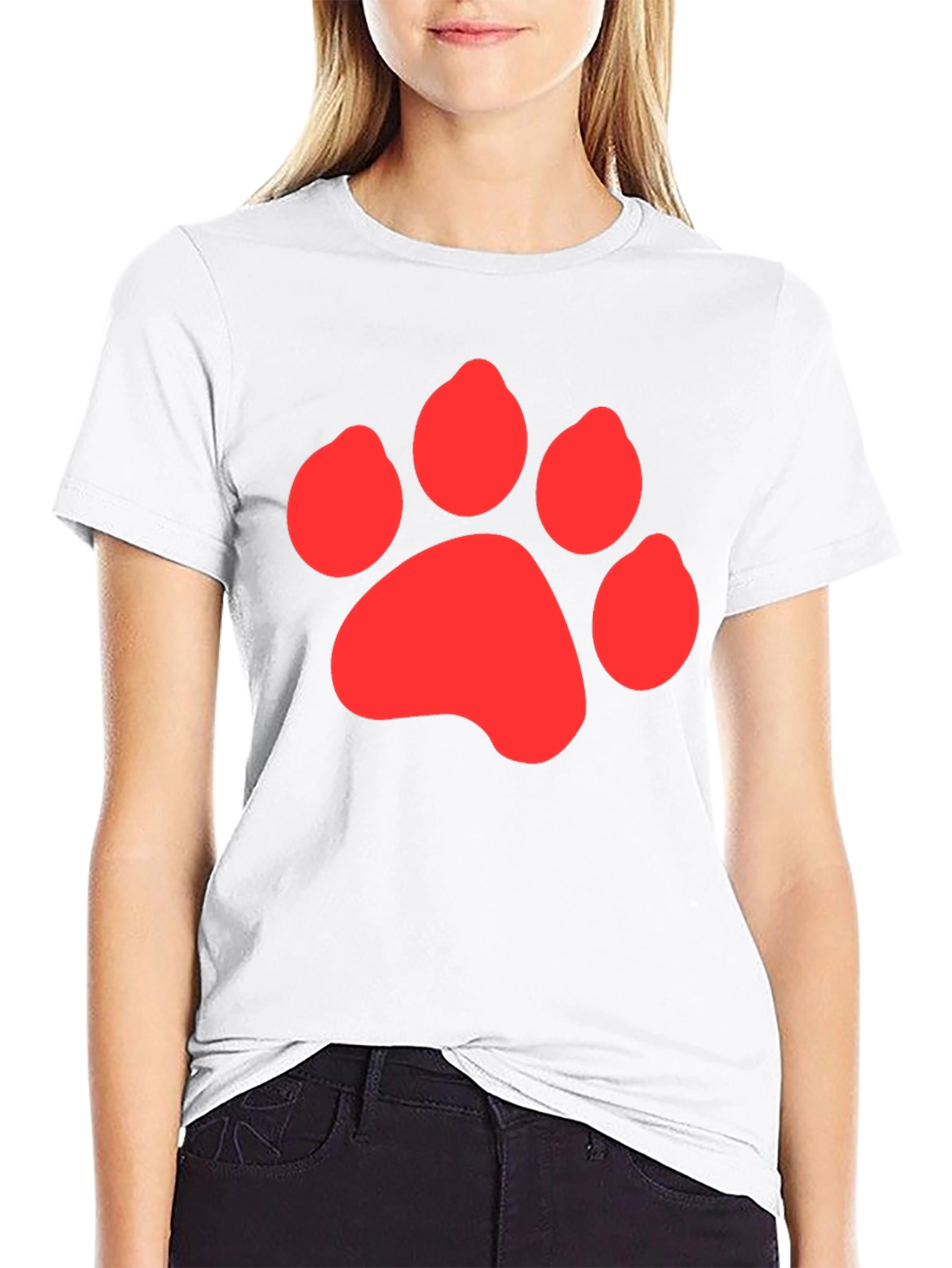 Paw Print Graphic Tee - Casual Style