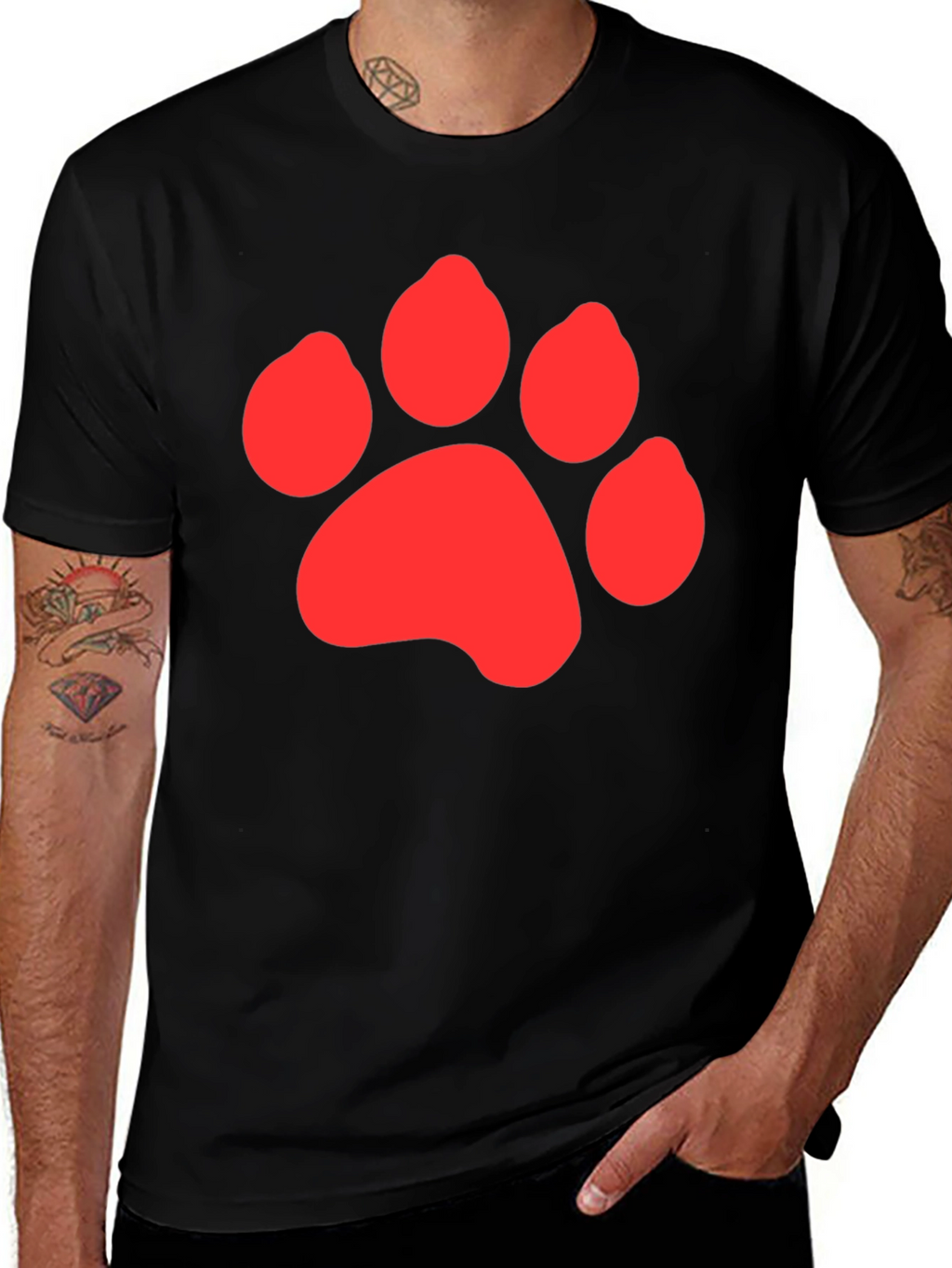 Paw Print Graphic Tee - Casual Style