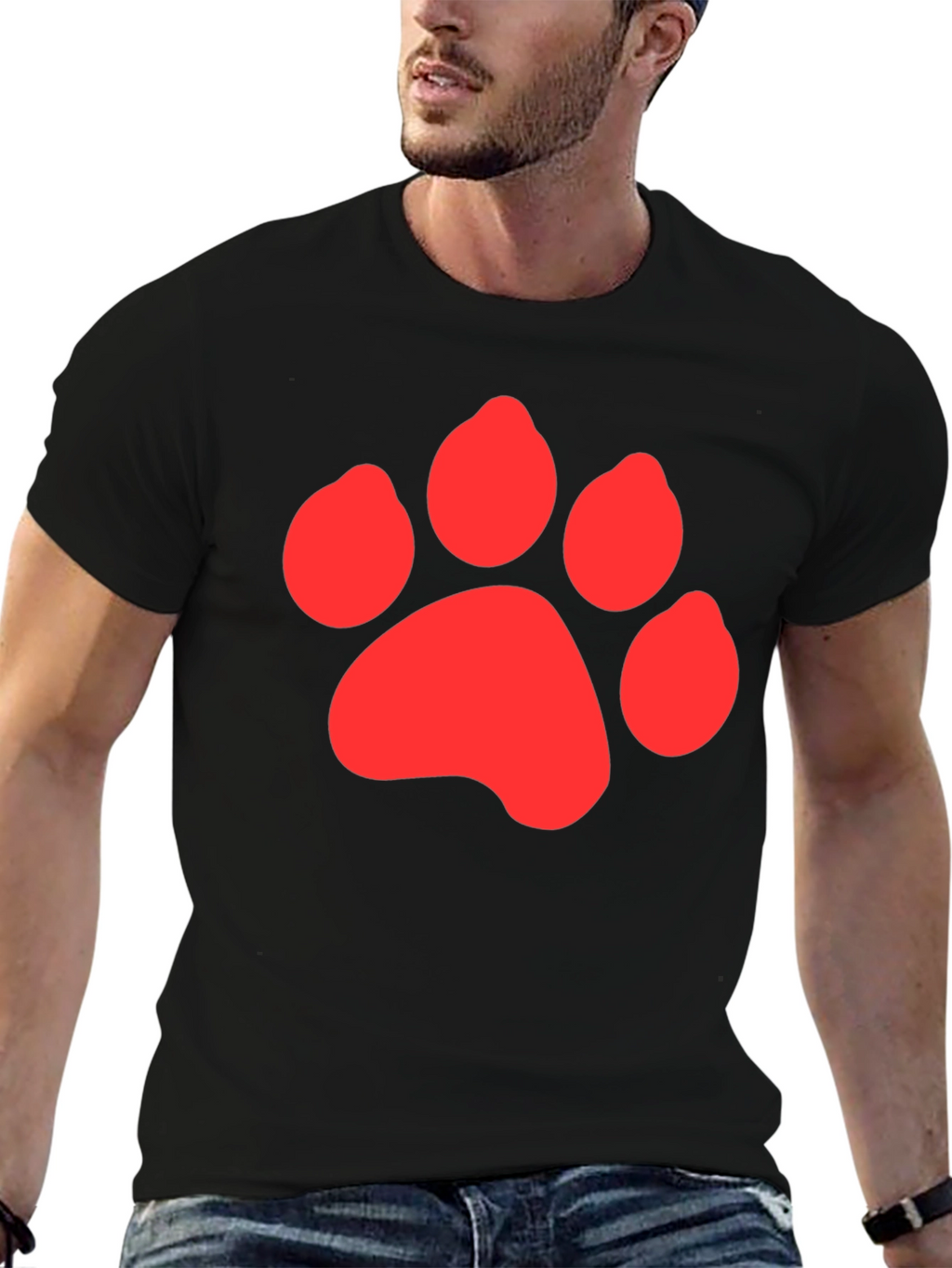 Paw Print Graphic Tee - Casual Style