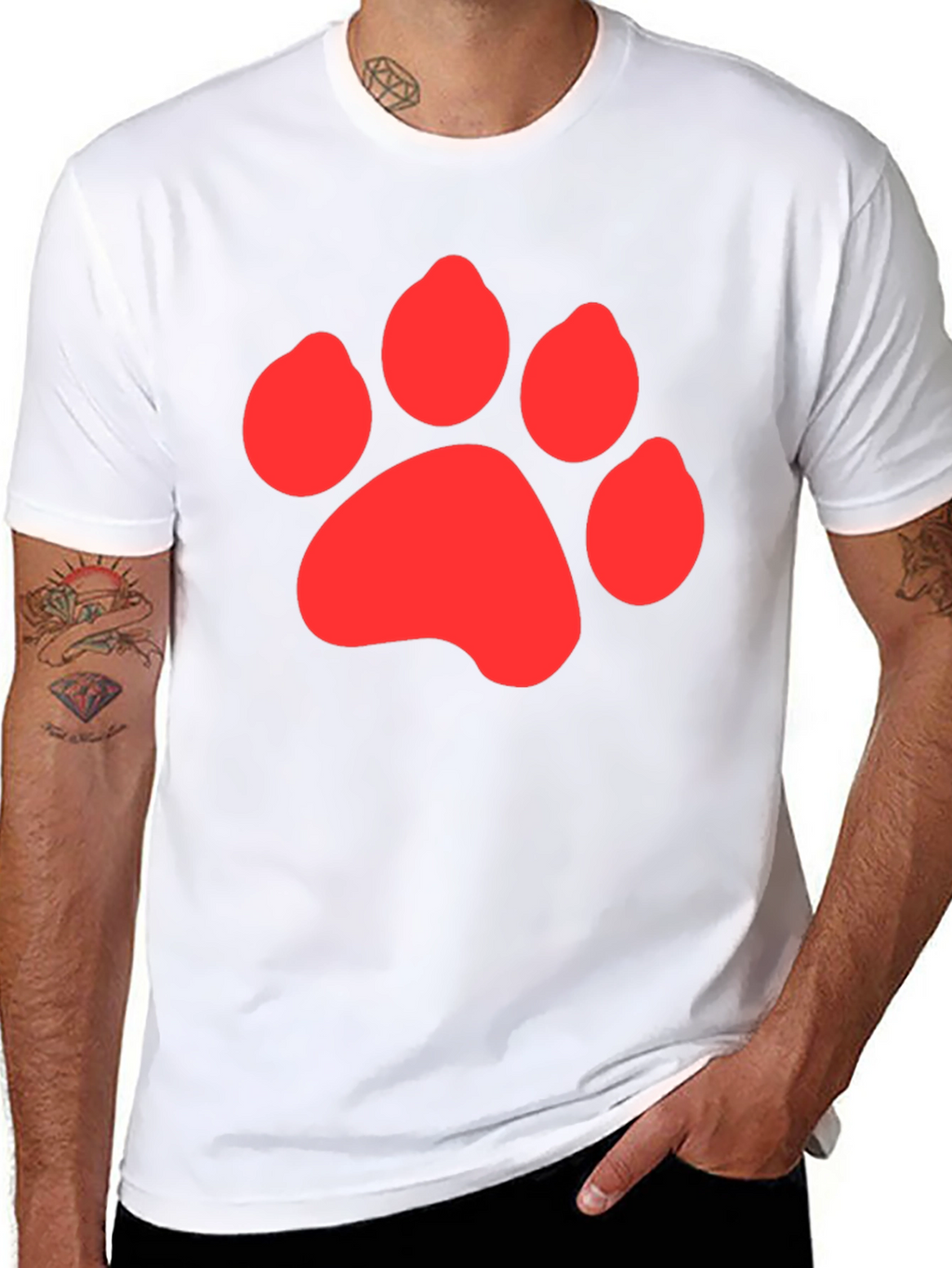 Paw Print Graphic Tee - Casual Style