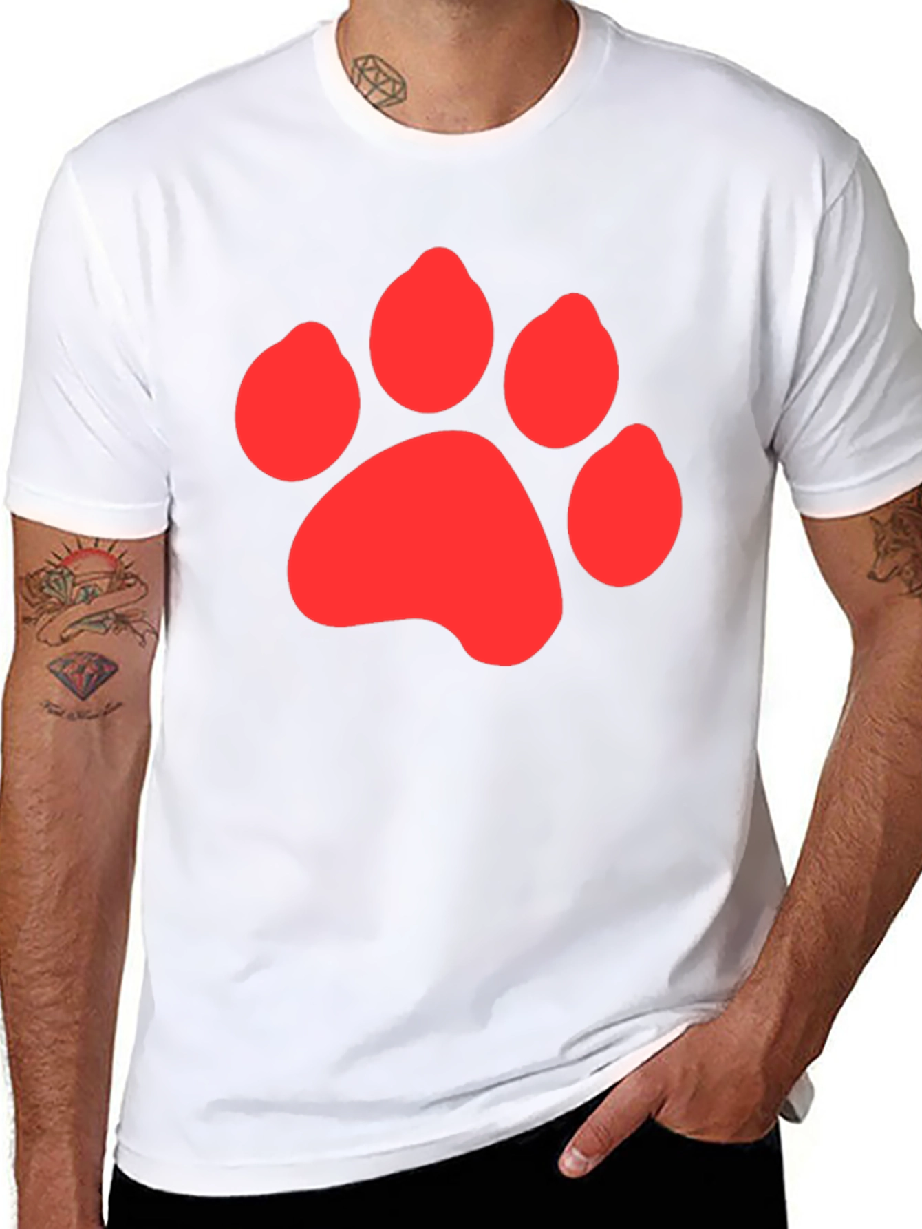 Paw Print Graphic Tee - Casual Style