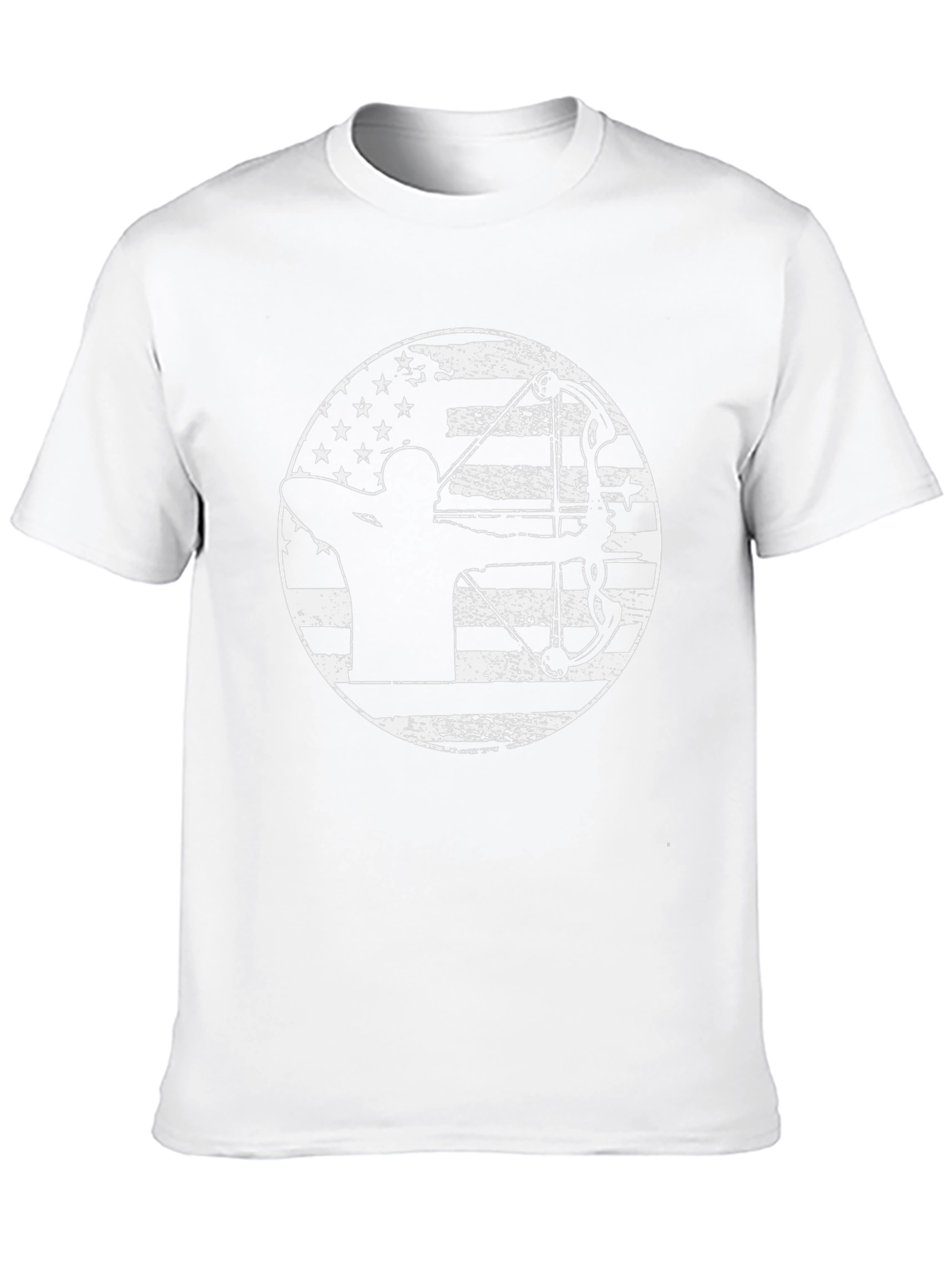 Archery American Flag Black T-Shirt
