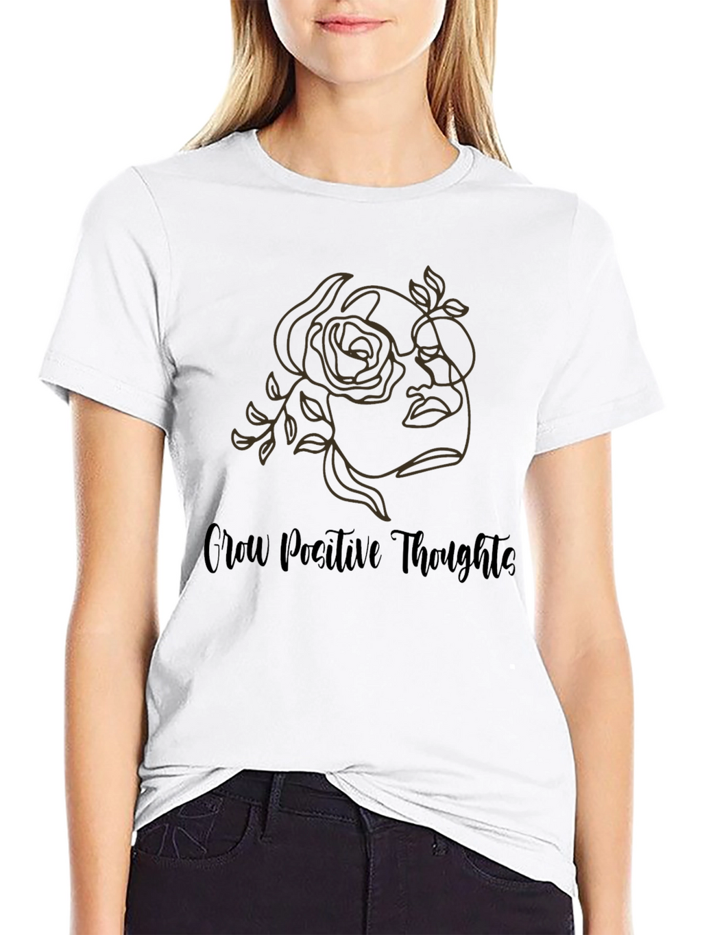 Grow Positive Thoughts T-Shirt Graphic Tee