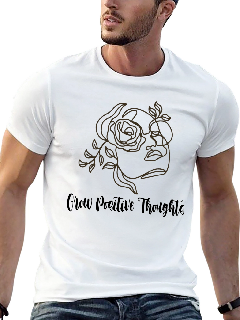 Grow Positive Thoughts T-Shirt Graphic Tee