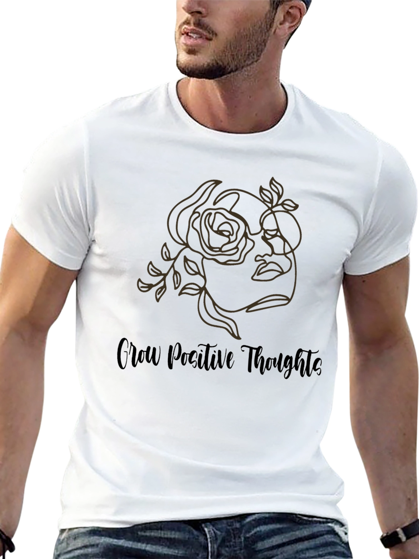 Grow Positive Thoughts T-Shirt Graphic Tee