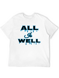 All Is Well Graphic Print Mens Black T-Shirt