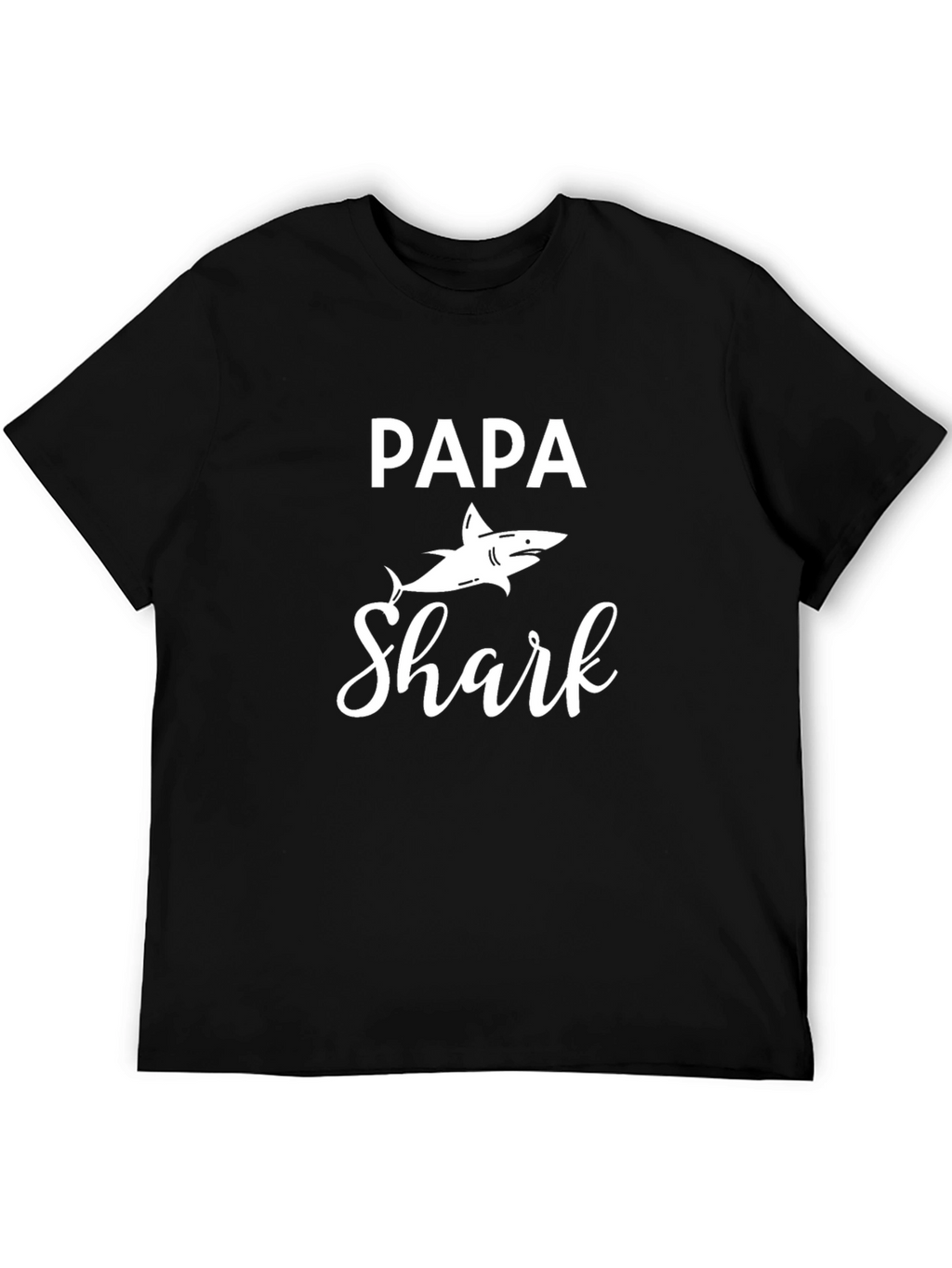 Papa Shark Graphic Tee - Mens Black T-Shirt