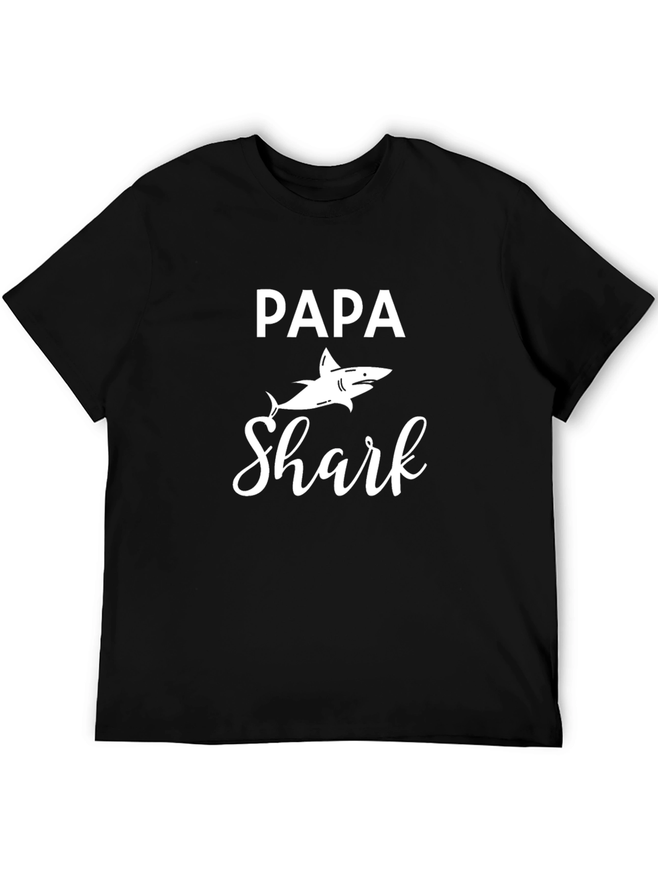 Papa Shark Graphic Tee - Mens Black T-Shirt