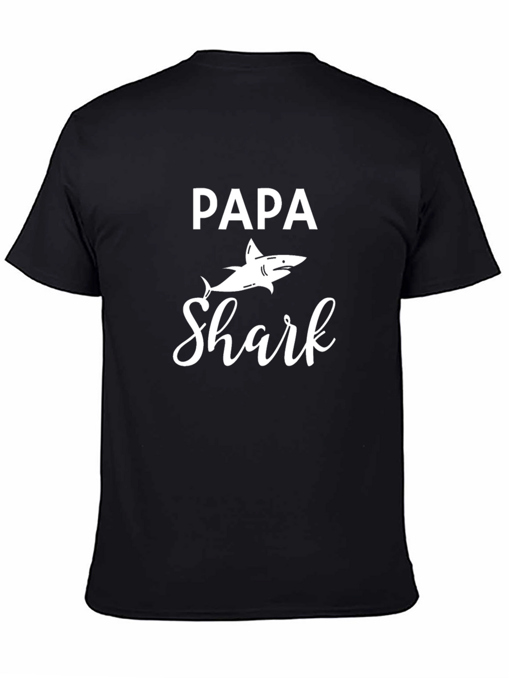 Papa Shark Graphic Tee - Mens Black T-Shirt