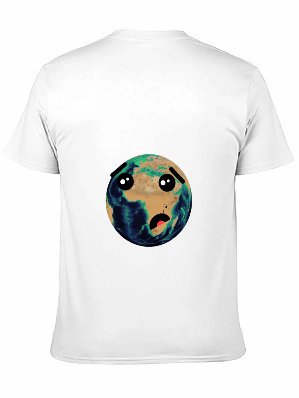 Earth Cartoon Graphic Black T-Shirt