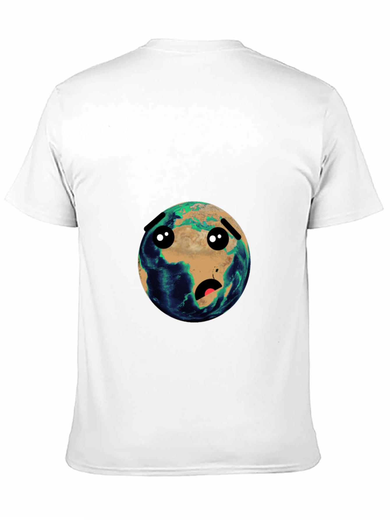 Earth Cartoon Graphic Black T-Shirt
