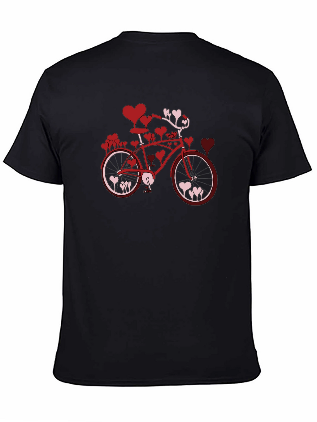 Heart Bicycle Graphic Tee - Valentines Day Shirt