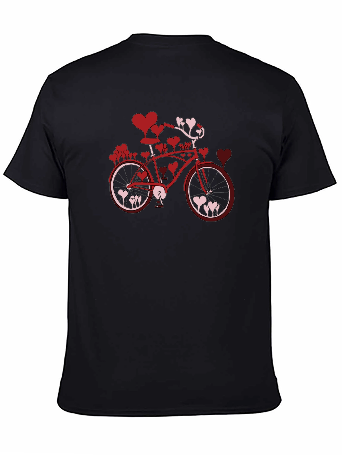 Heart Bicycle Graphic Tee - Valentines Day Shirt