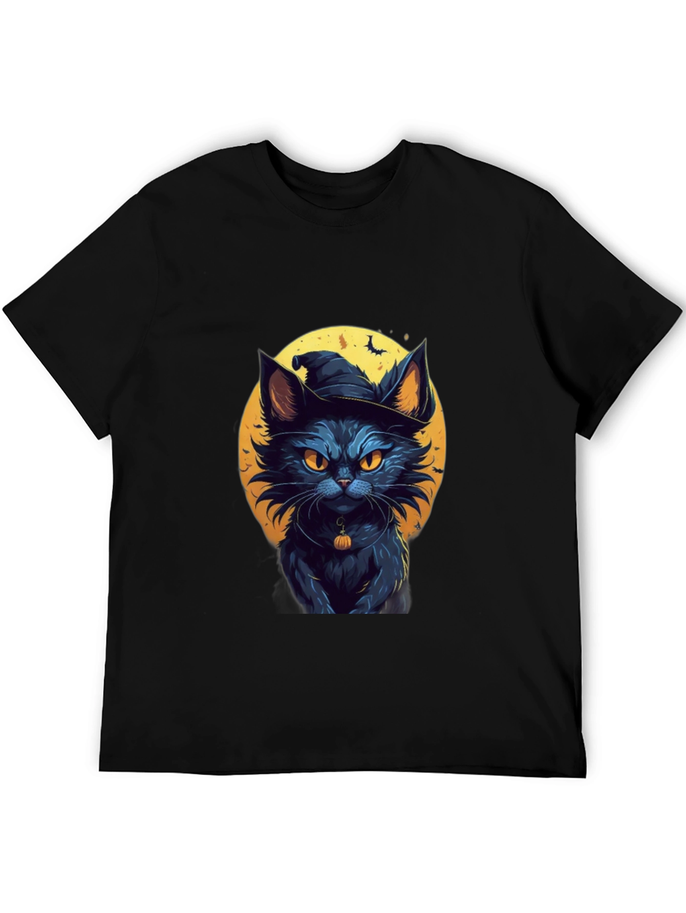 Halloween Cat T-Shirt - Witch Cat Design