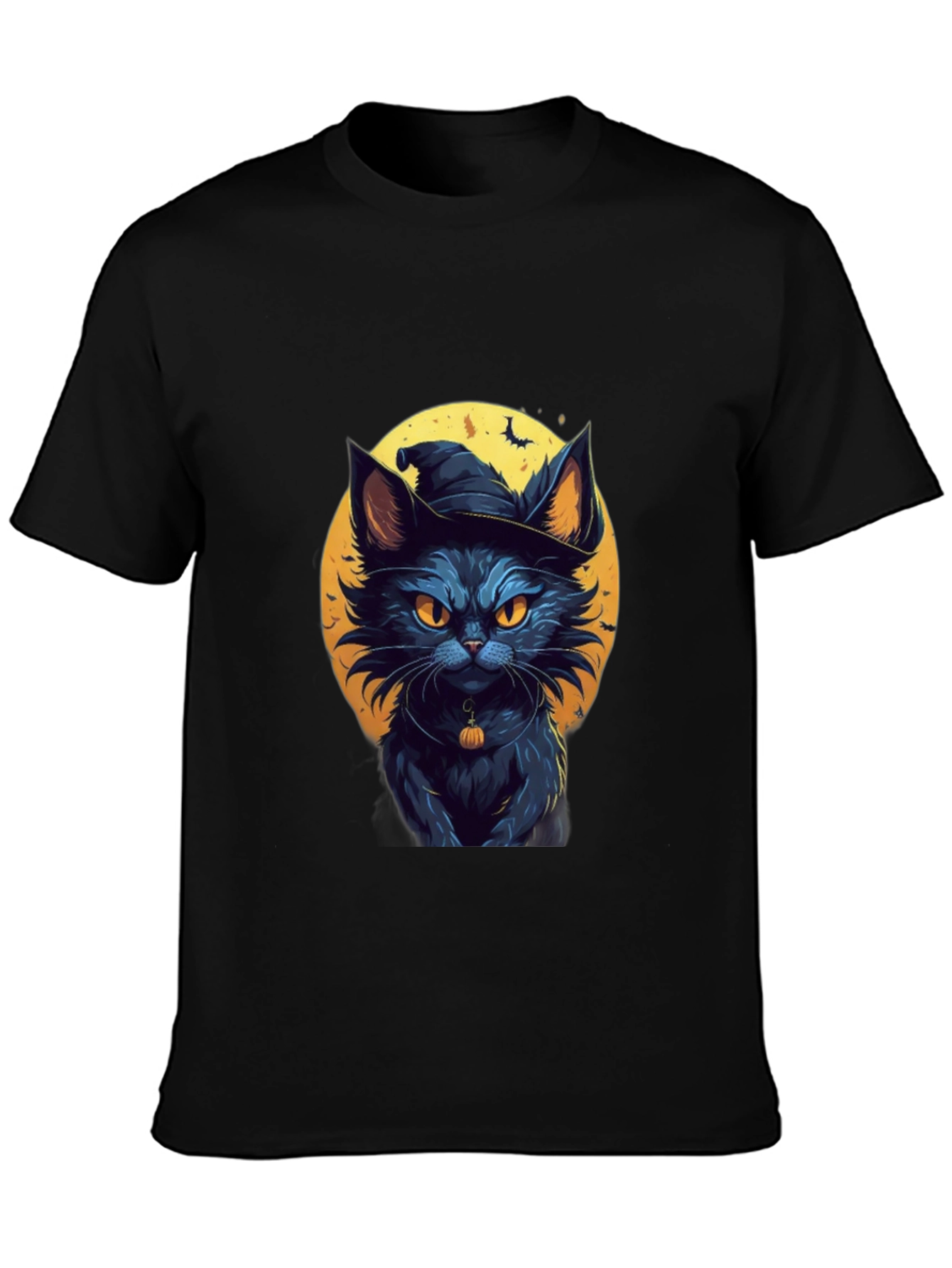 Halloween Cat T-Shirt - Witch Cat Design